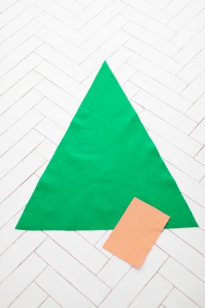 Green triangle fabric