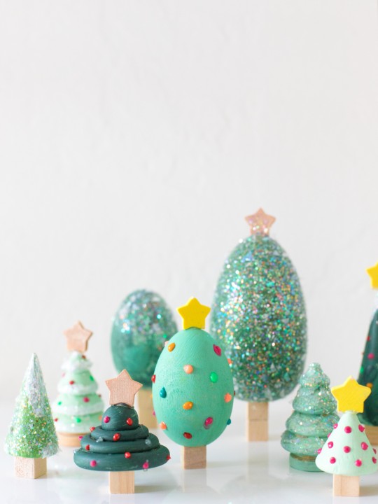 DIY Wooden Christmas Tree Forest