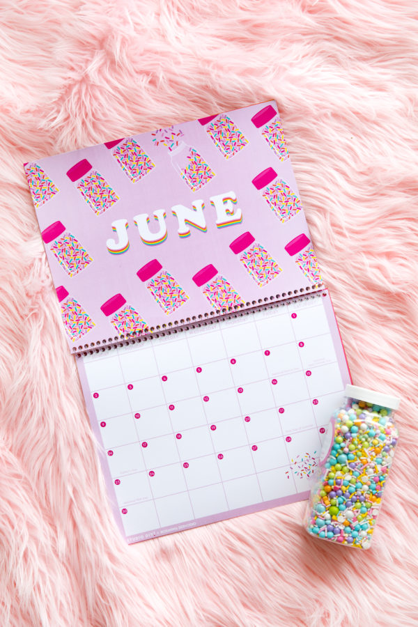 Pink june calendar