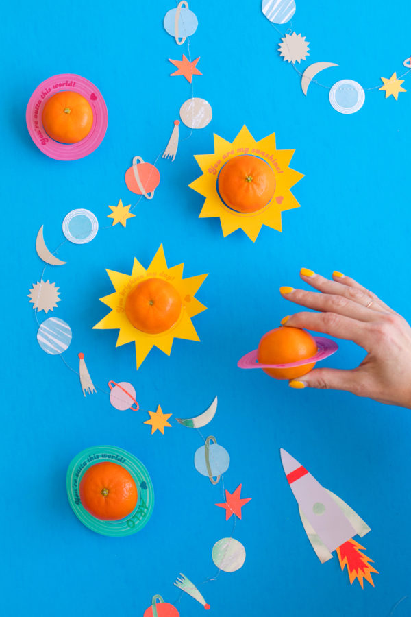 DIY Printable Outer Space Valentines for Toddlers