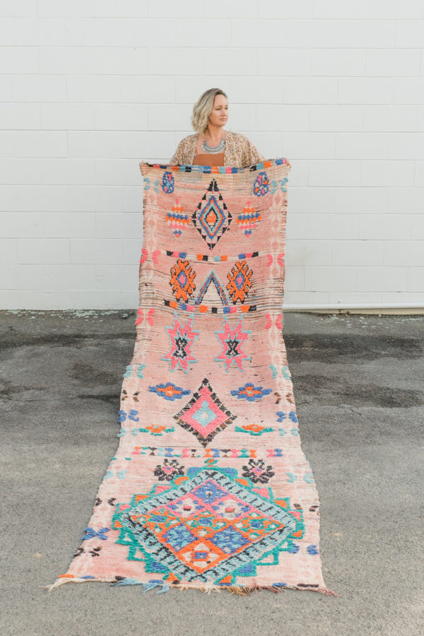 Peach and Neon Moroccan Runner