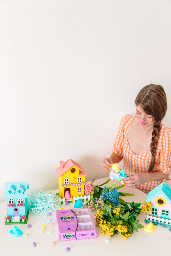 A person making a toy car