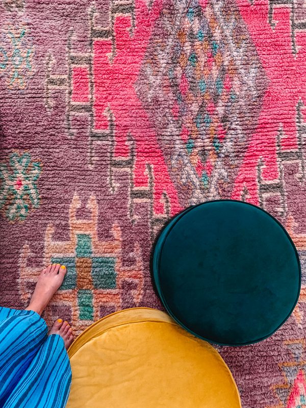 Purple and Pink Vintage Moroccan Rug