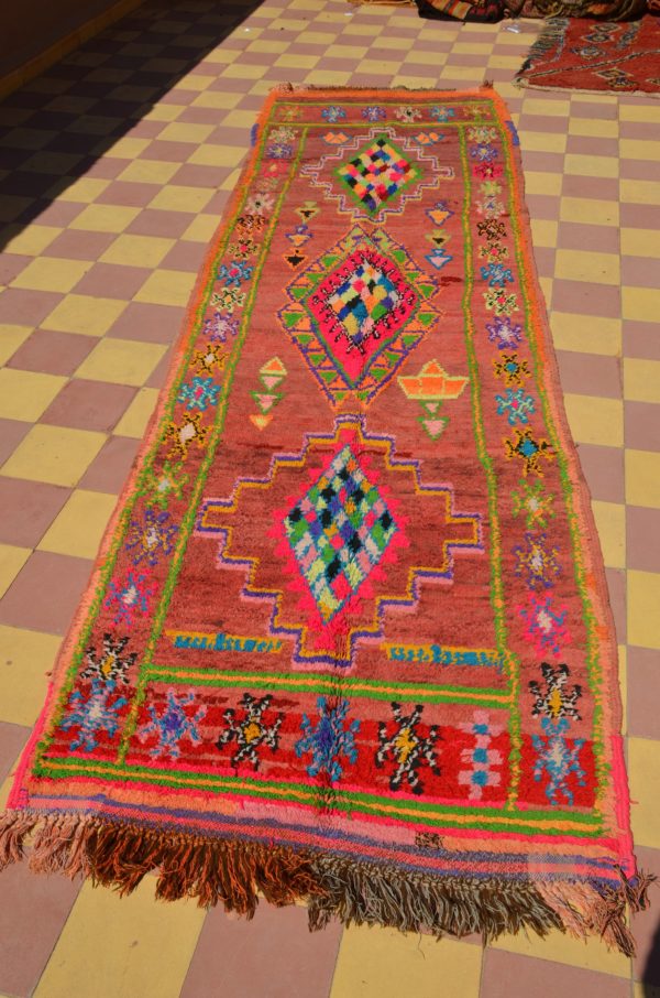 Colorful Neon Vintage Moroccan Runner