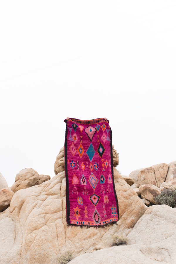 Hot Pink Vintage Moroccan Rug