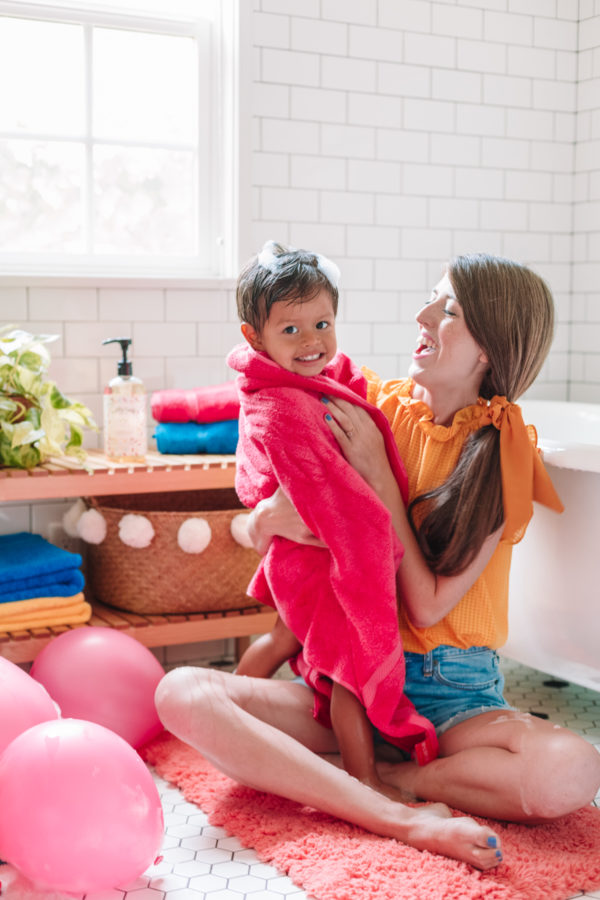 A person holding a baby