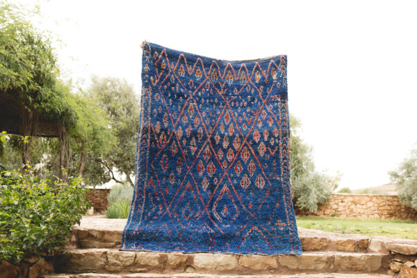 blue moroccan rug