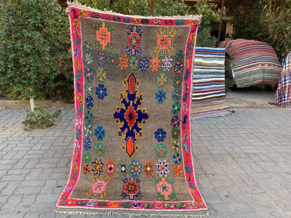 hot pink vintage moroccan rug