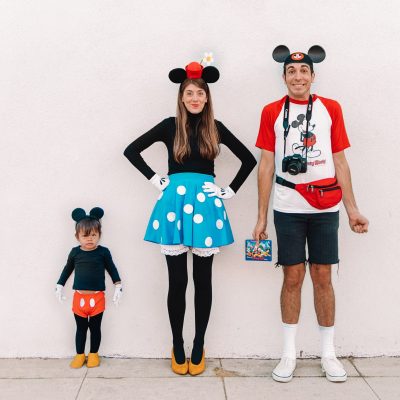 DIY Family Disney Costume - Mickey and Minnie Mouse
