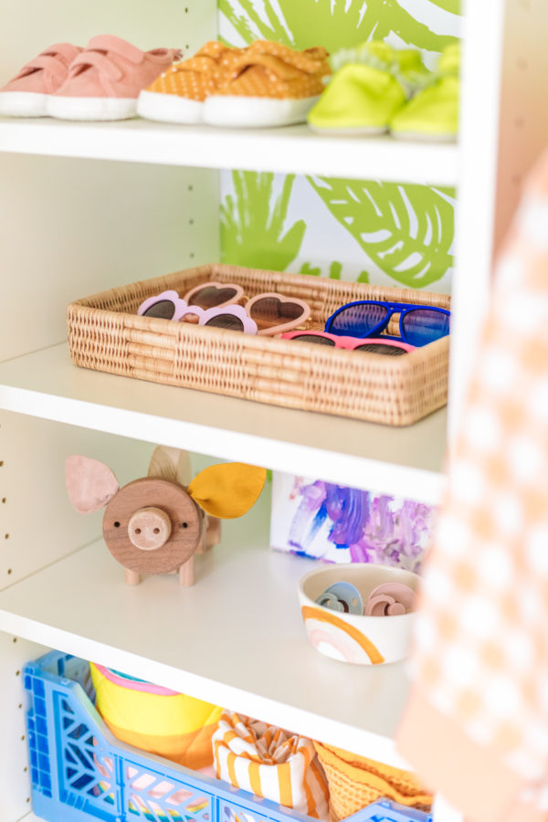 Shelves with sunglasses 