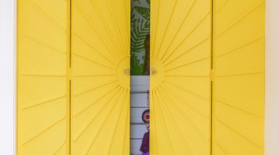Bifold Closet Door Makeover - How To Make Sunburst Closet Doors