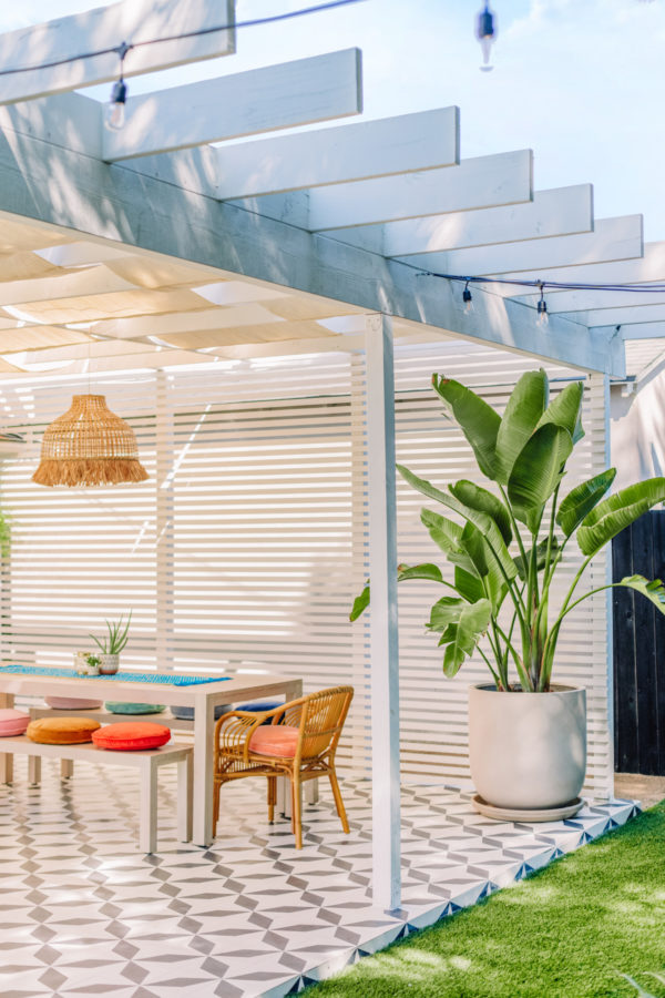 Colorful Outdoor Dining Patio