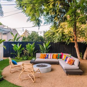 Bright Modern California Outdoor Seating Area