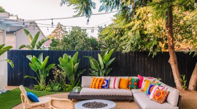 Bright Modern California Outdoor Seating Area