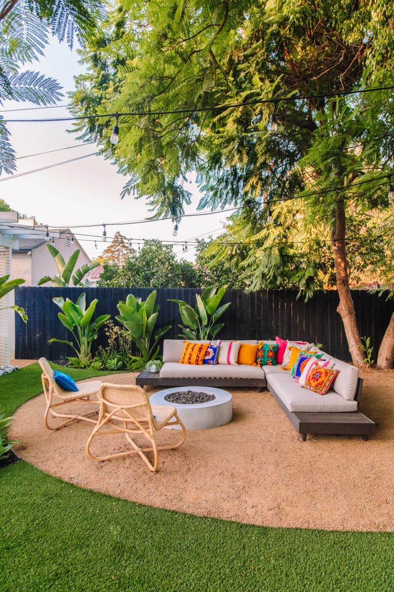 Bright Modern California Outdoor Seating Area