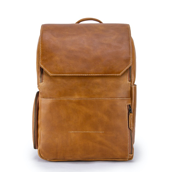 Brown Leather Backpack