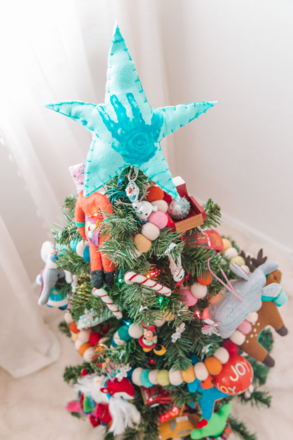 Handprint Star Tree Topper Idea for Toddlers