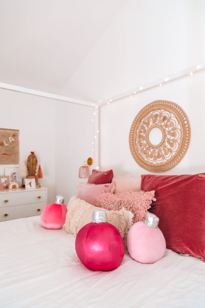 Pink and Neutral Christmas Decor