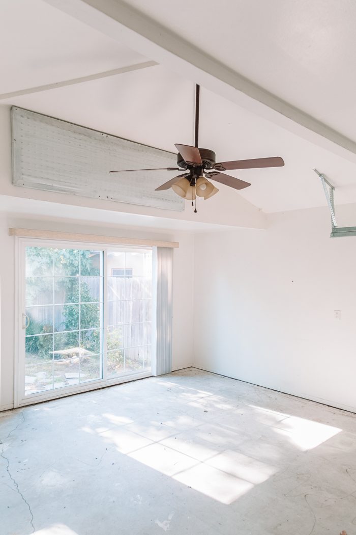 Garage to Playroom Conversion