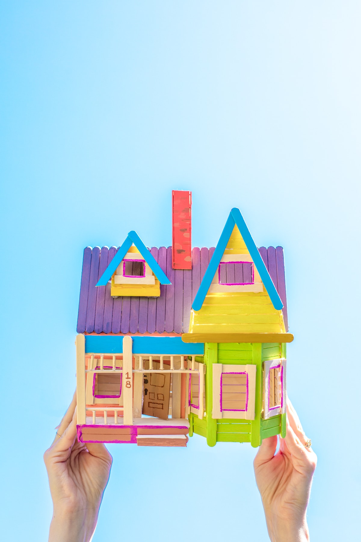 How To Make A Popsicle Stick Up House - Studio DIY