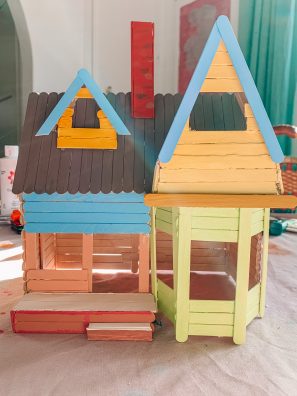 popsicle stick miniature house