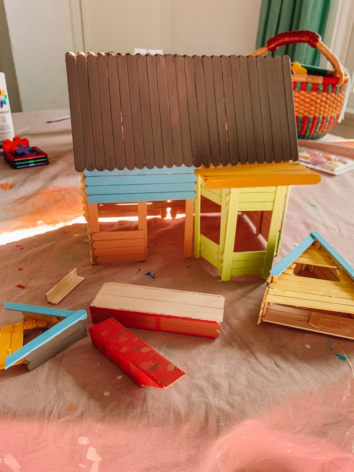 How To Make A Popsicle Stick "Up" House Studio DIY