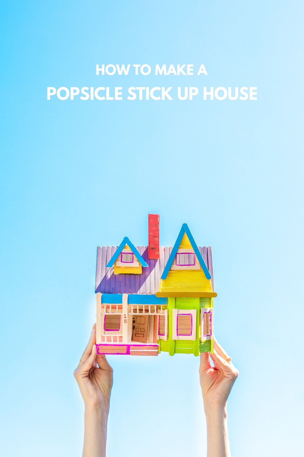 How To Make A Popsicle Stick "Up" House Studio DIY