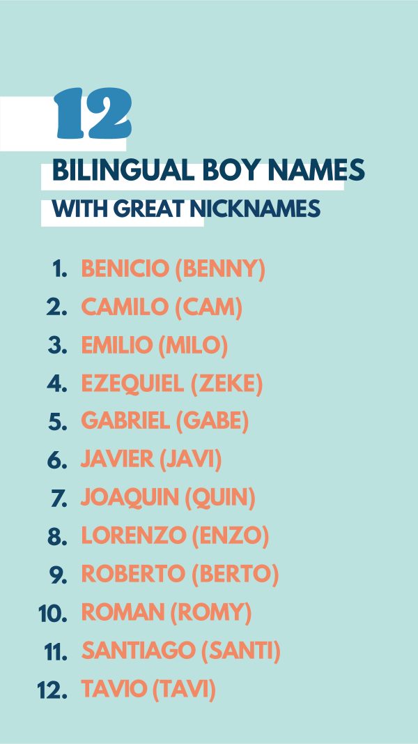 Great Bilingual Boy Name Nickname Ideas 600x1067 