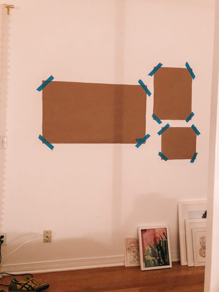 How To Hang A Gallery Wall with Kraft Paper