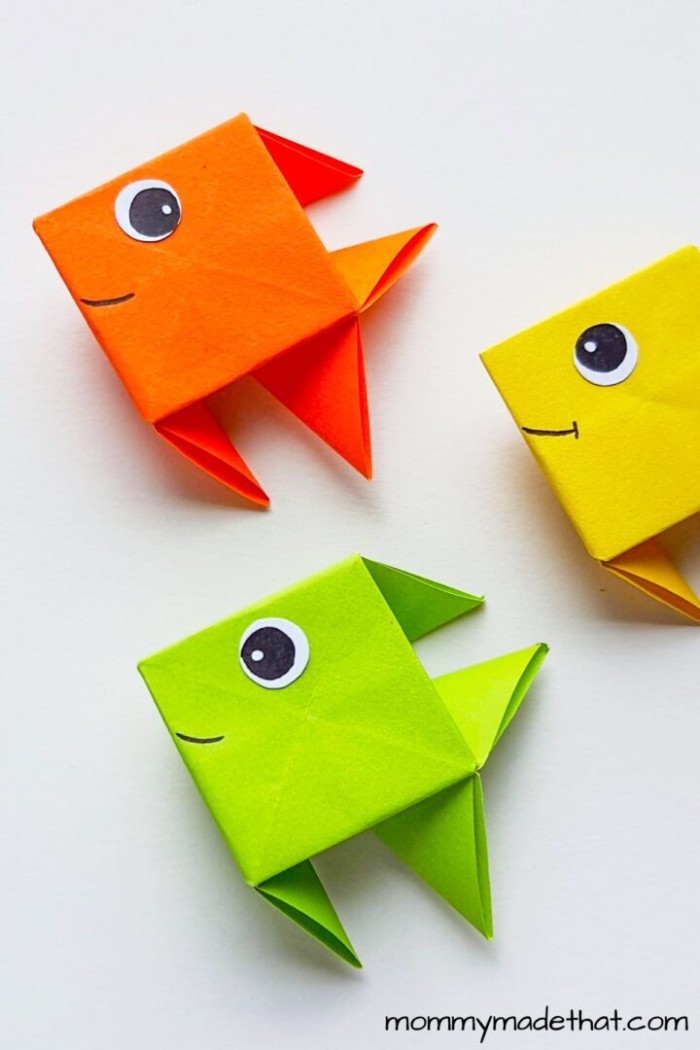 Origami fish craft. 