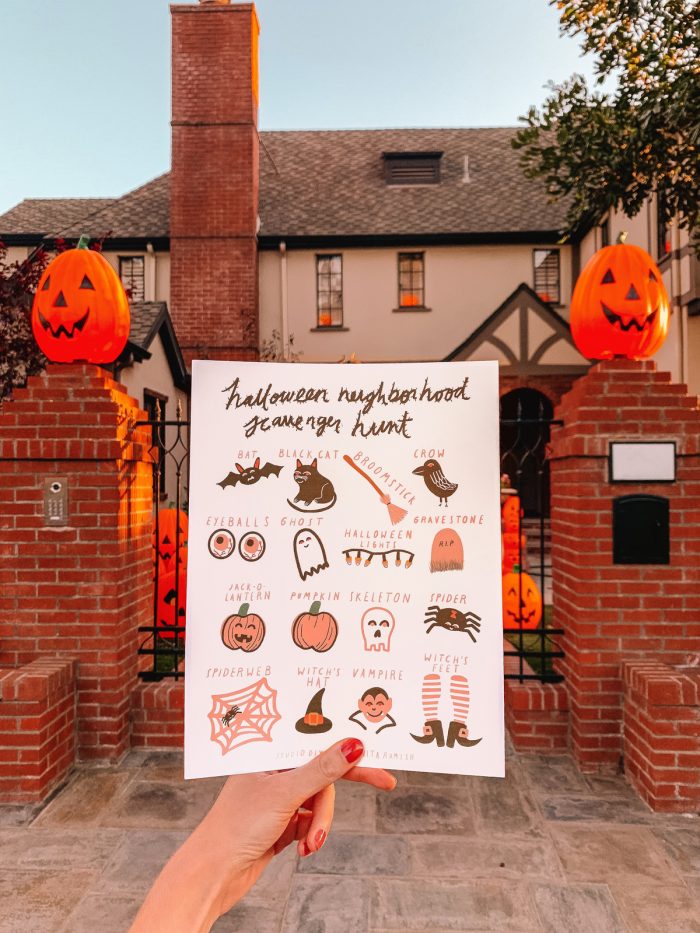 Neighborhood Halloween Scavenger Hunt FREE Printable