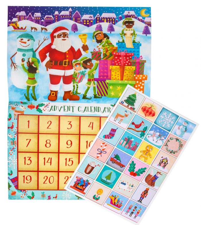 Santa Sticker Advent Calendar