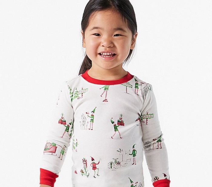 Elf Pajamas on child