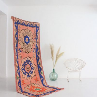 Peach and Blue Boujaad Rug