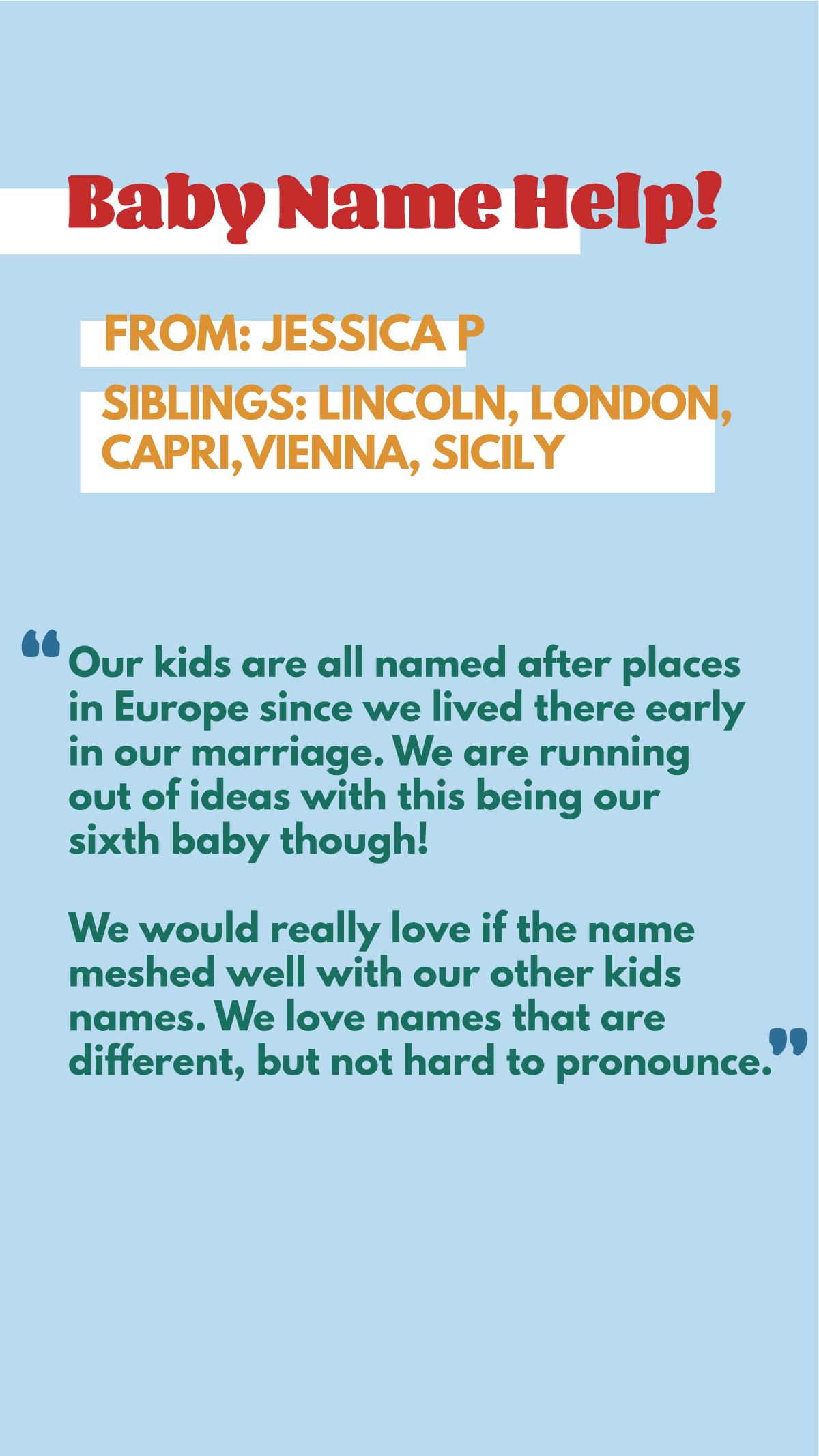 Baby Names Inspired by European Cities Studio DIY