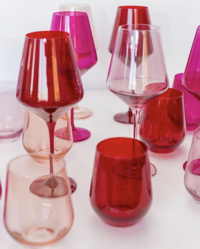 Colorful Glassware for Valentines Day