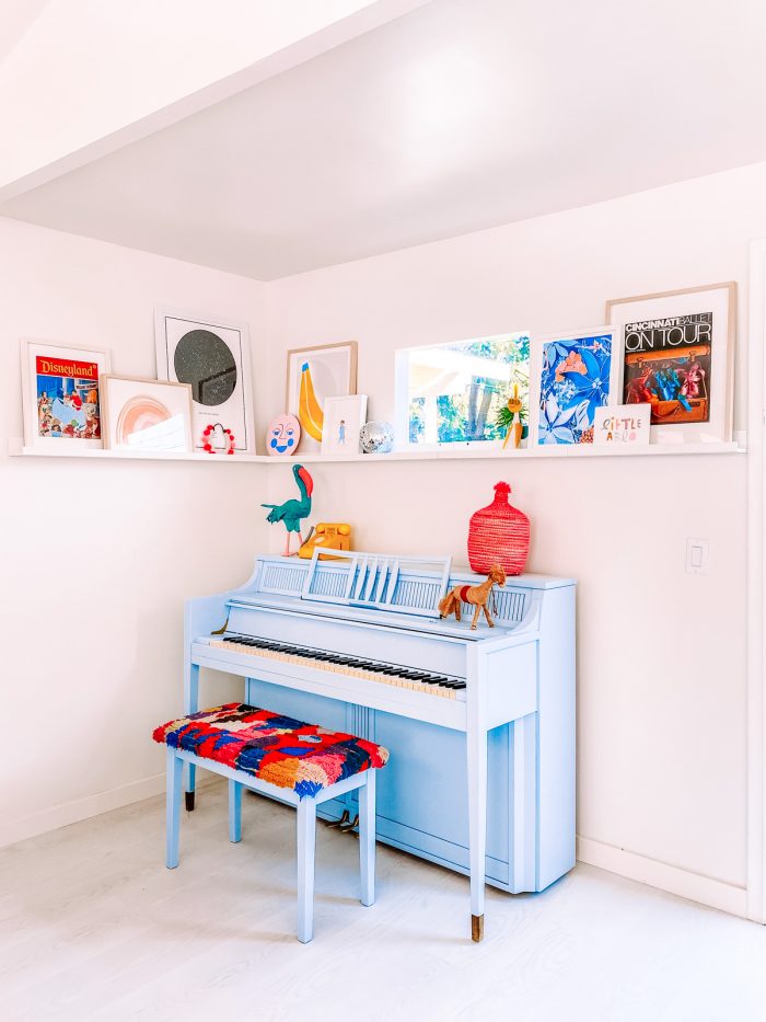 Gallery Wall Ledge Above Piano