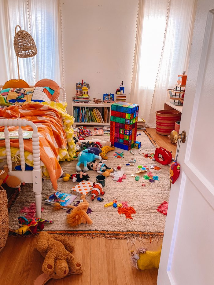 messy kids room before and after