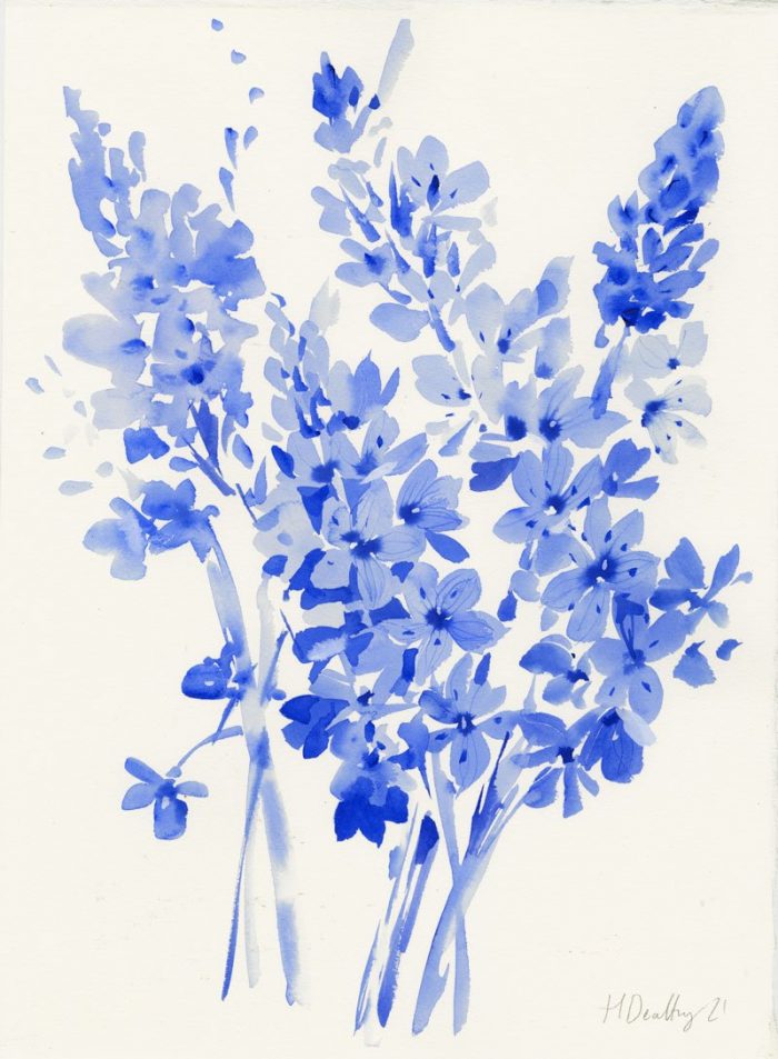 Helen Dealtry Blue and White Paintings