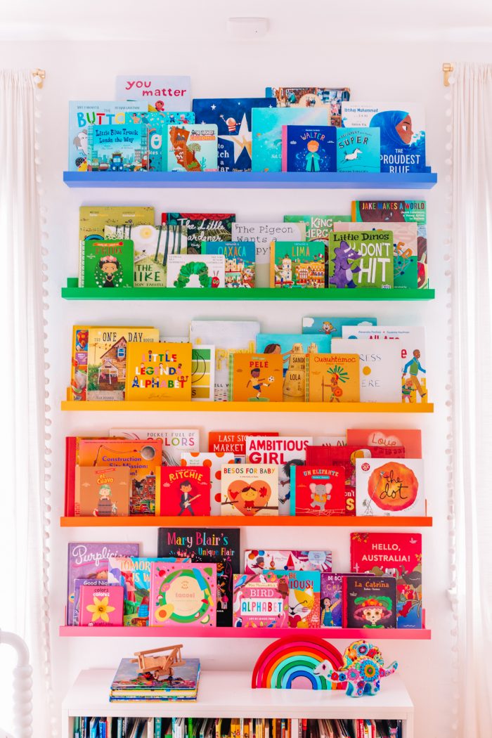 Ikea Diy Rainbow Bookshelves, Ikea Floating Wall Book Shelves