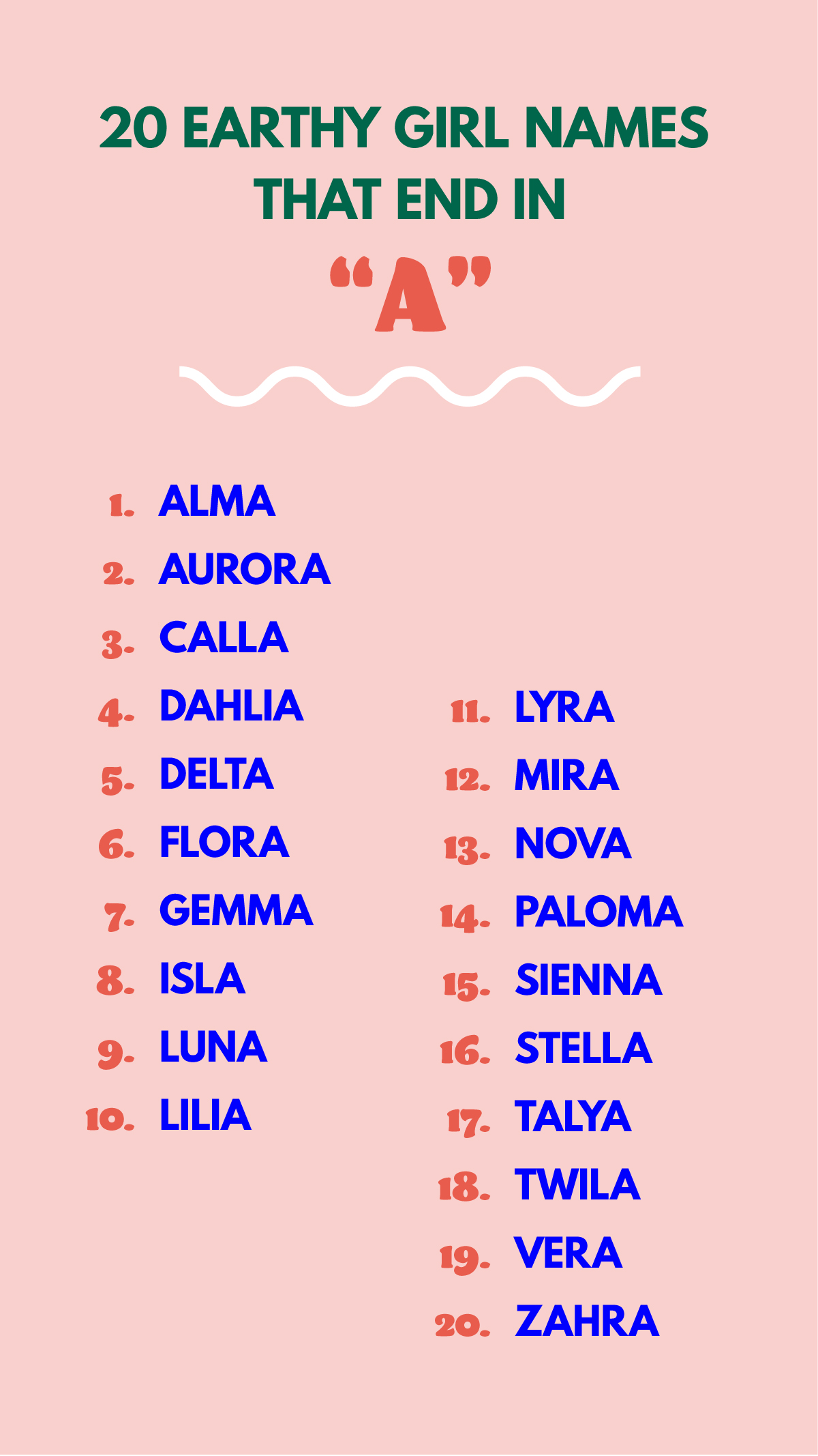 Girl Names That End in "A" - Studio DIY
