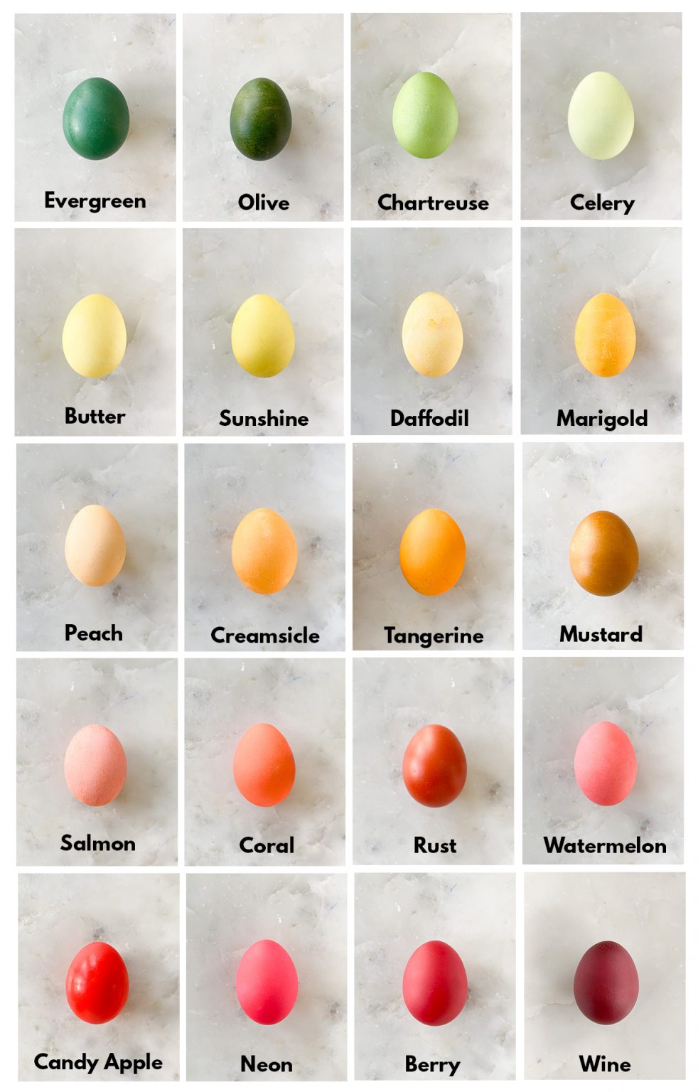 How To Dye Easter Eggs with Food Coloring (40+ Colors!)