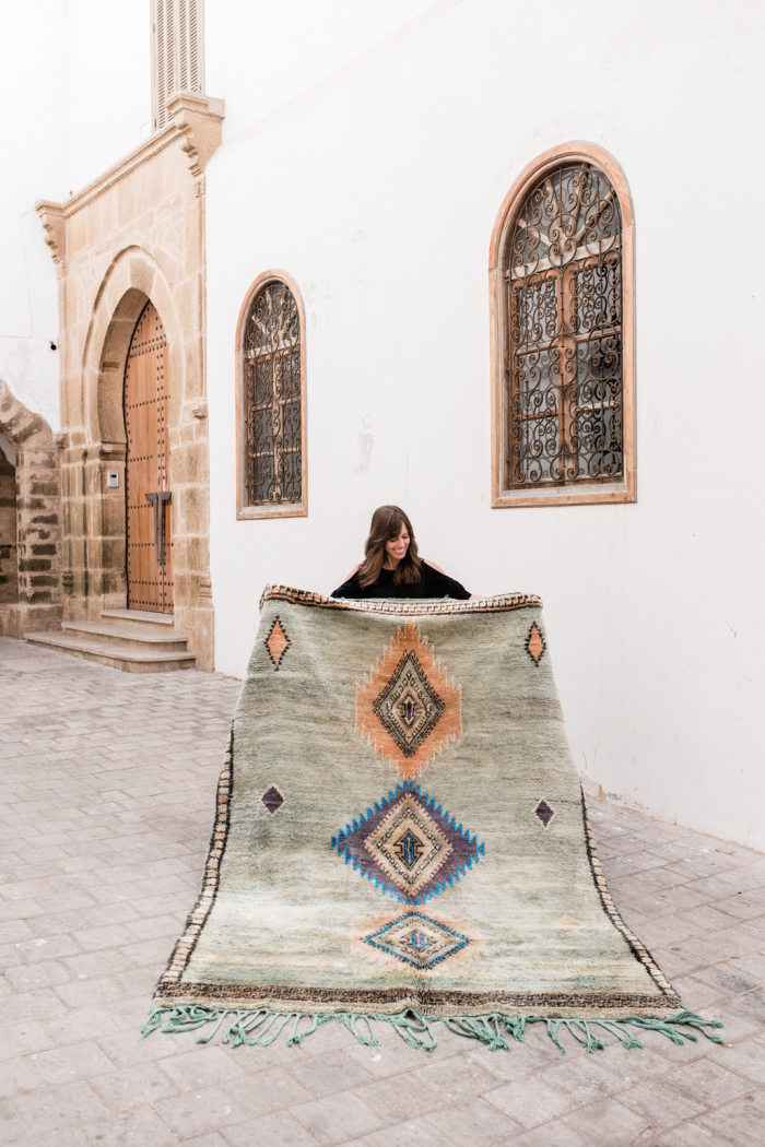 Vintage Green Boujad Rug