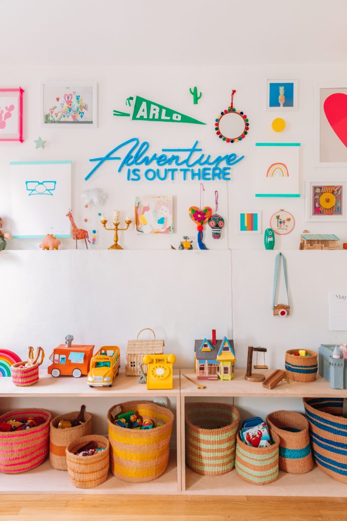 DIY Montessori Style Wood Toy Shelf