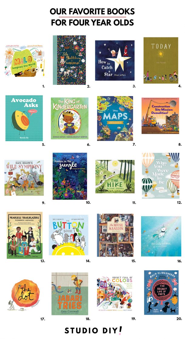 Our Favorite Books for 4 Year Olds - Studio DIY