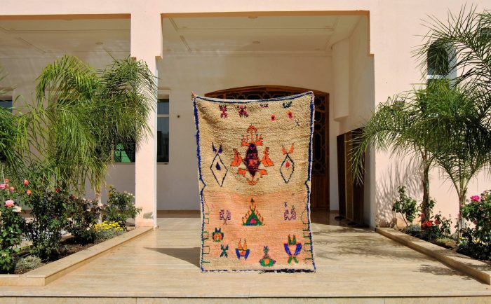 Pops of Color Vintage Moroccan Rug