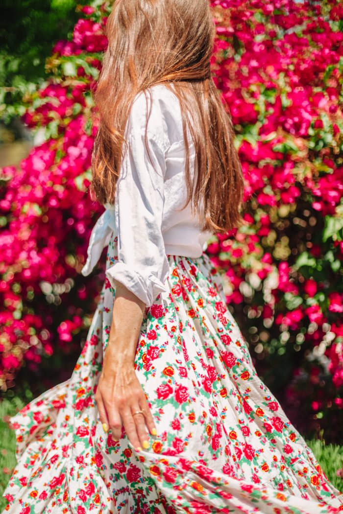 Close up of woman in dress