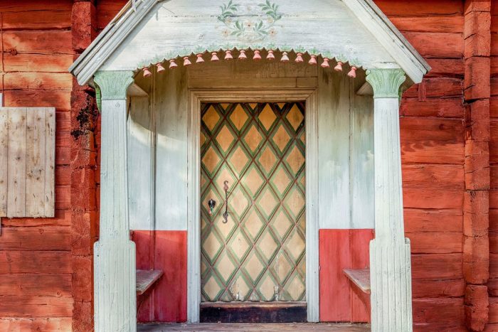 Dwelling House in Sweden with 17th Century Murals Exterior