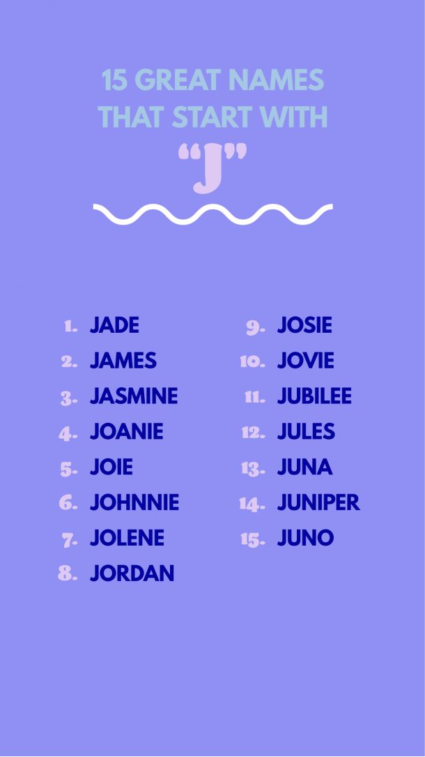 Baby Names That Start With J - Studio DIY