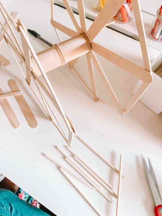How To Popsicle Stick Ferris Wheel (+ Pixar PalARound) Studio DIY